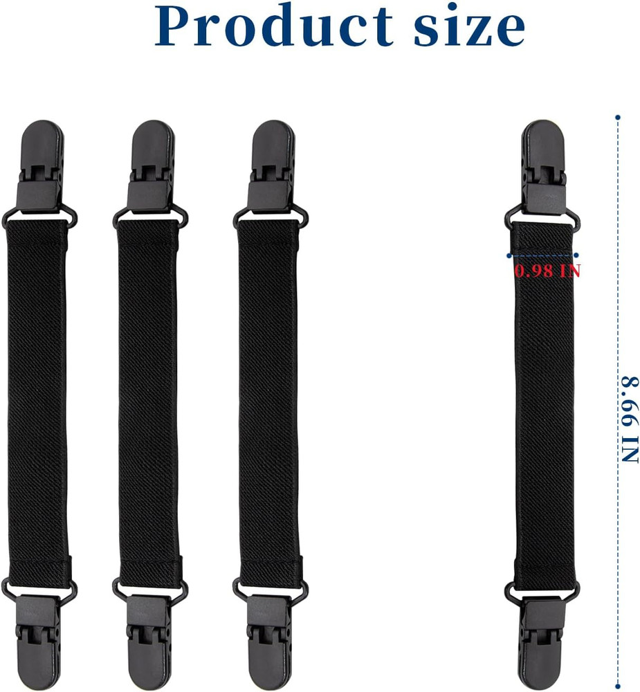 4 Pcs Boot Straps for Cowboy Boots, Adjustable Elastic Boot Straps Clamp for Pan