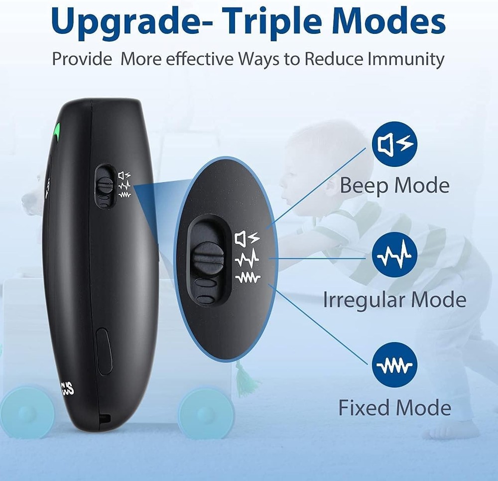 3 Modes Ultrasonic Dog Training & Bark Control - Portable, Rechargeable Device