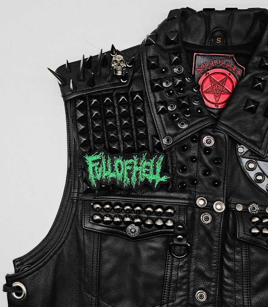 FULL OF HELL GREEN LOGO EMBROIDERED PATCH