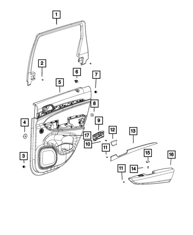 Genuine Mopar Speaker Grille 6nt91dx9aa