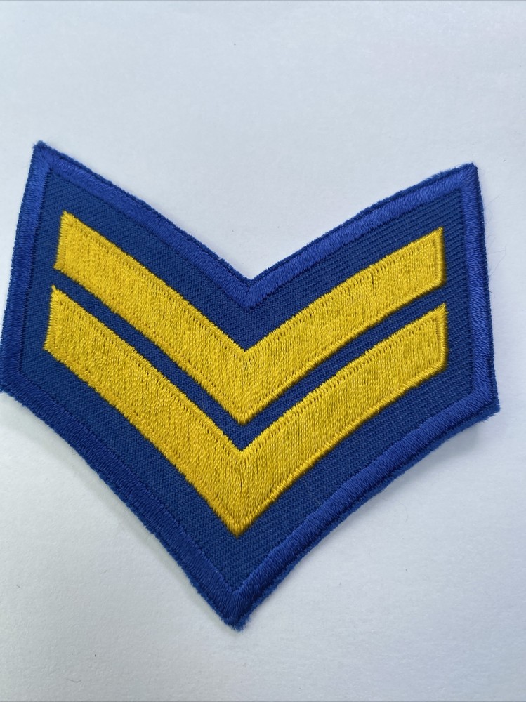 Military Corporal Two Chevron Patch.    Never Used.