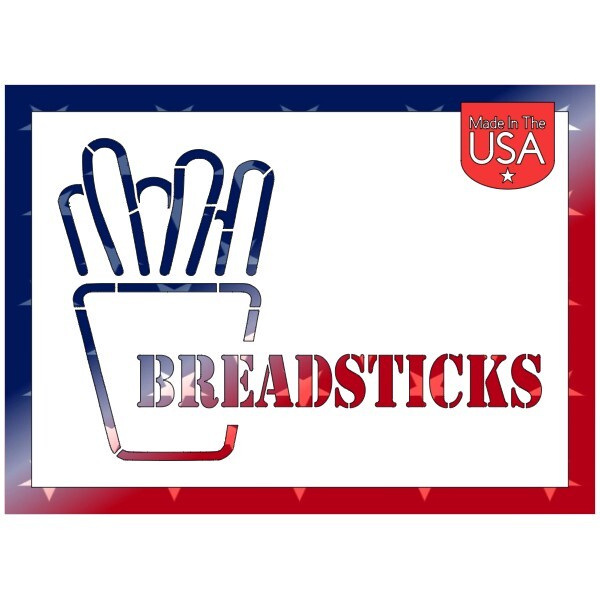 7"x10" Clear Plastic Stencil - Breadsticks (SCA102)