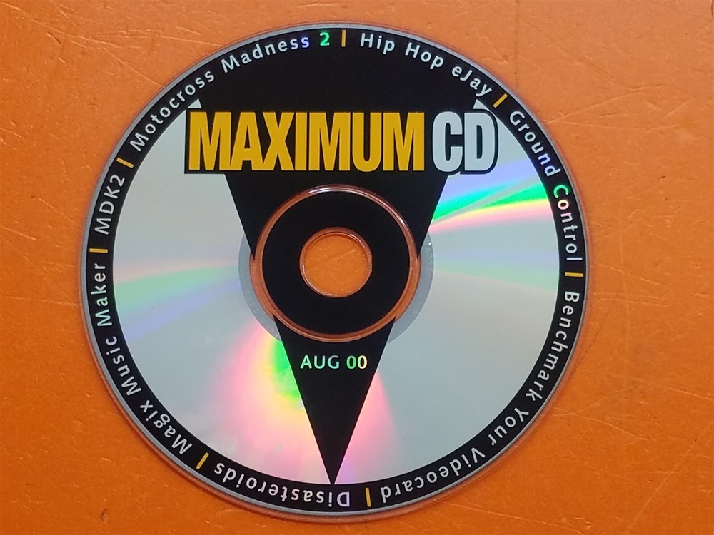 ⭐️⭐️⭐️⭐️⭐️ PC Software CD Disc Maximum CD Aug 00