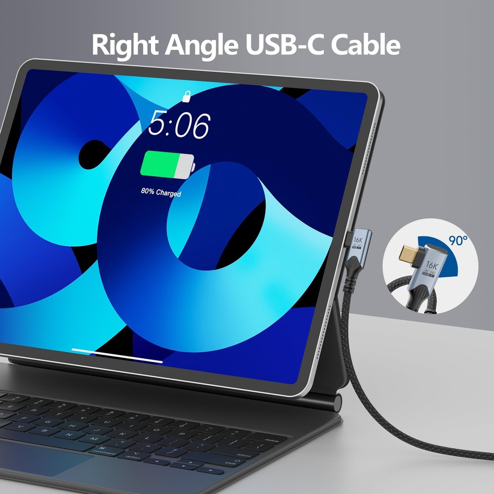 BAWIOFIAU 80gbps USB c Data Cable Compatible with Thunderbolt 5 1 ft