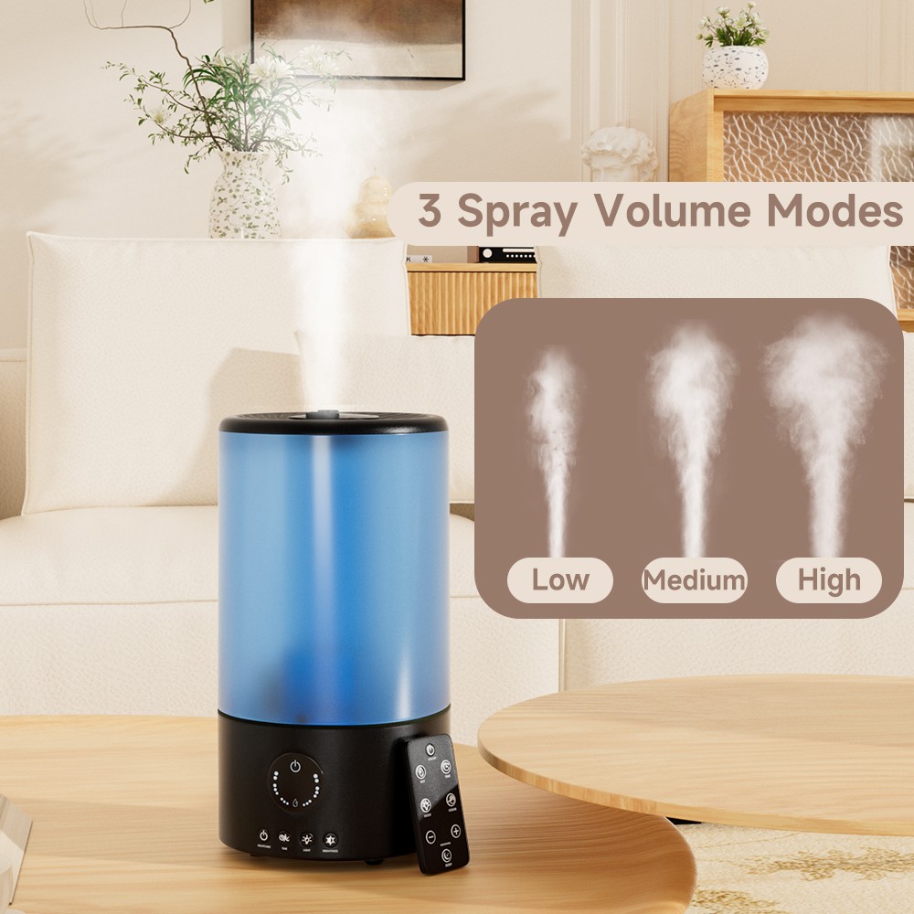 Humidifiers 3.2L with 360° Nozzle and Colorful Gradient Light