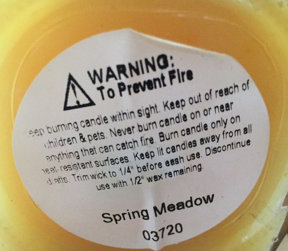Home Interior-"Spring Meadow Scented Candle" 12 oz.. Burn time 65 hrs