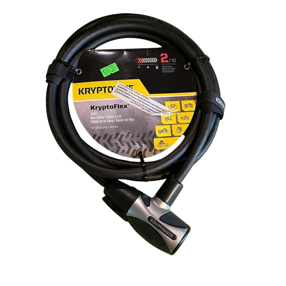 Kryptonite Kryptoflex 1230 Key Cable Bicycle Lock NEW
