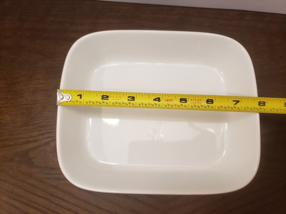 Mini Micro Wave Ovenware Mini Baker Dish By Himark 1977 White Rectangle Japan