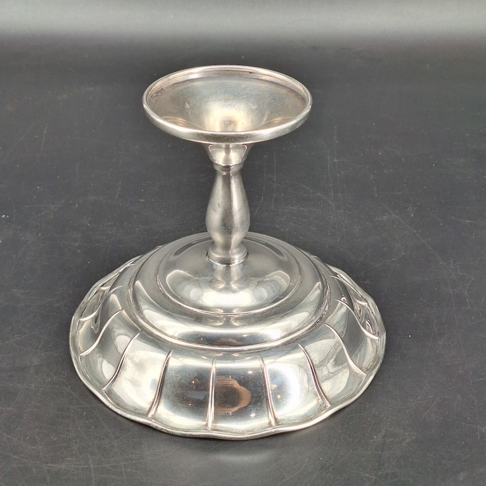Vintage Art Deco Cheshire Silver Plate Pedestal Dish Compote Comport