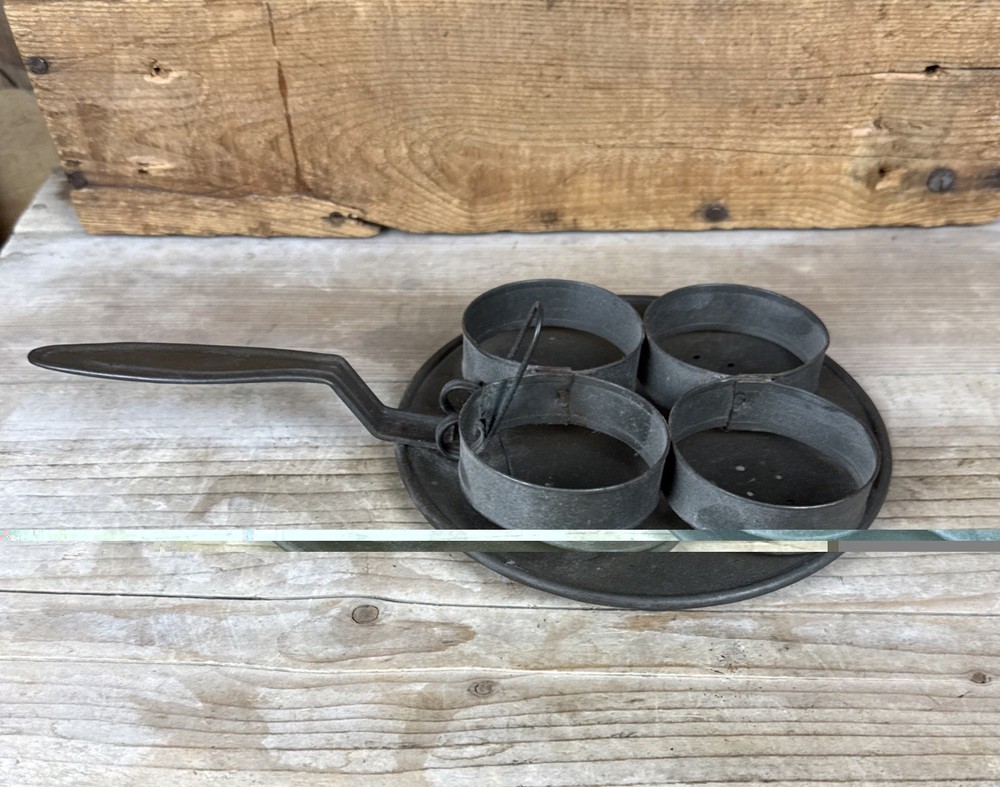 Antique Tin Ware Egg Poacher