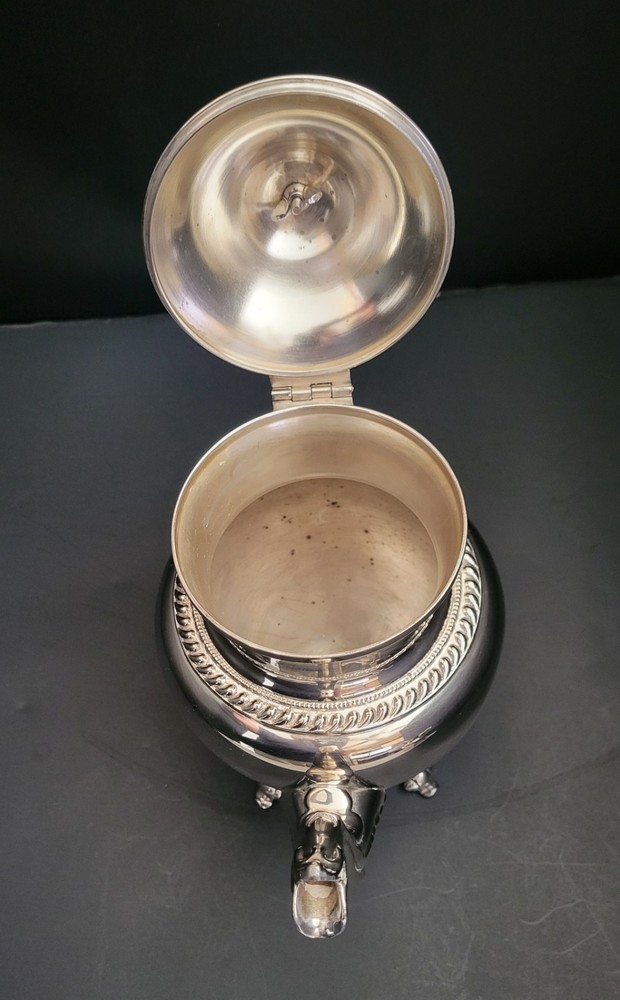 Goldfeder Silverware Co. Footed Coffee Pot Silver Plated on Copper. NICE!