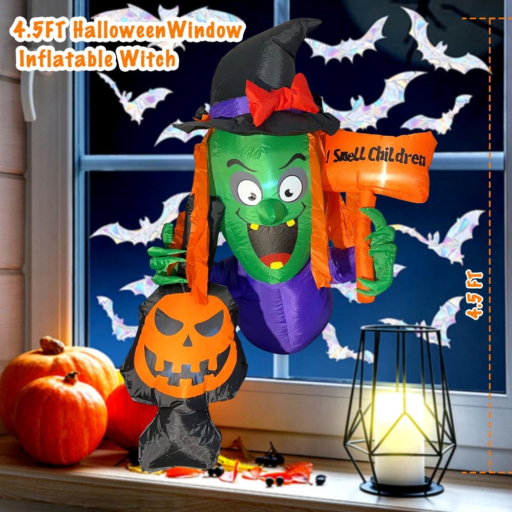 4.5FT Halloween Window Inflatable Decoration - Multi-colors
