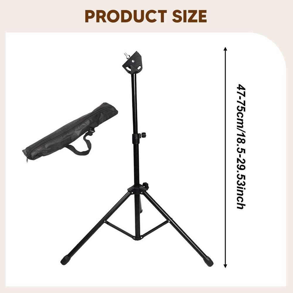 8 inch Dumb Drum Stand with Bag Height & Angle Adjustable Practice Pad Stand