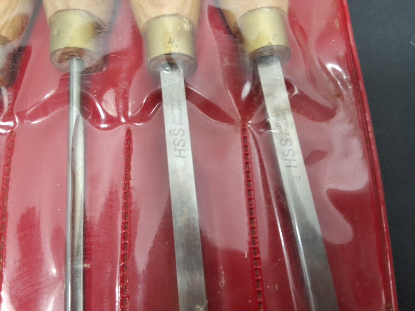 HSS Sheffield England Chisel Set of 5 Used with Free Shipping