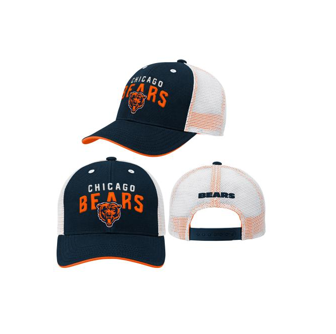 Youth Chicago Bears Outerstuff Navy Core Lockup Snapback Trucker Hat