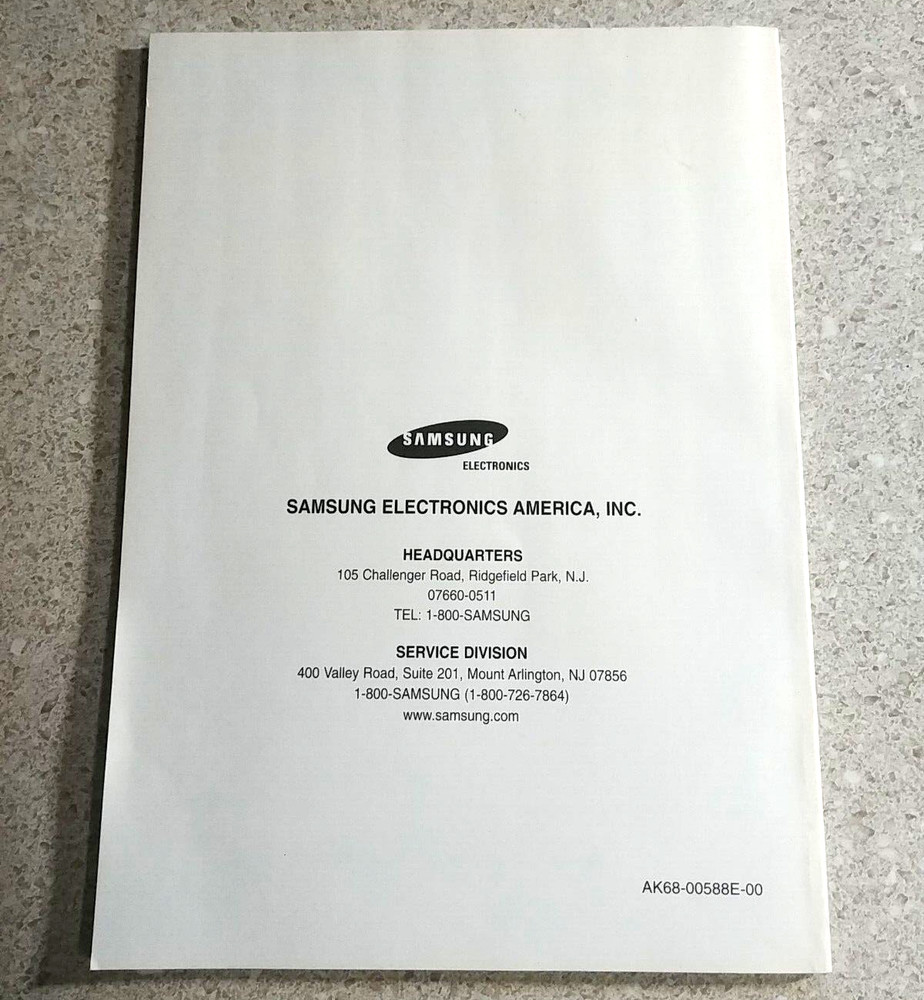 Samsung VR-325 DVD Recorder MANUAL ONLY