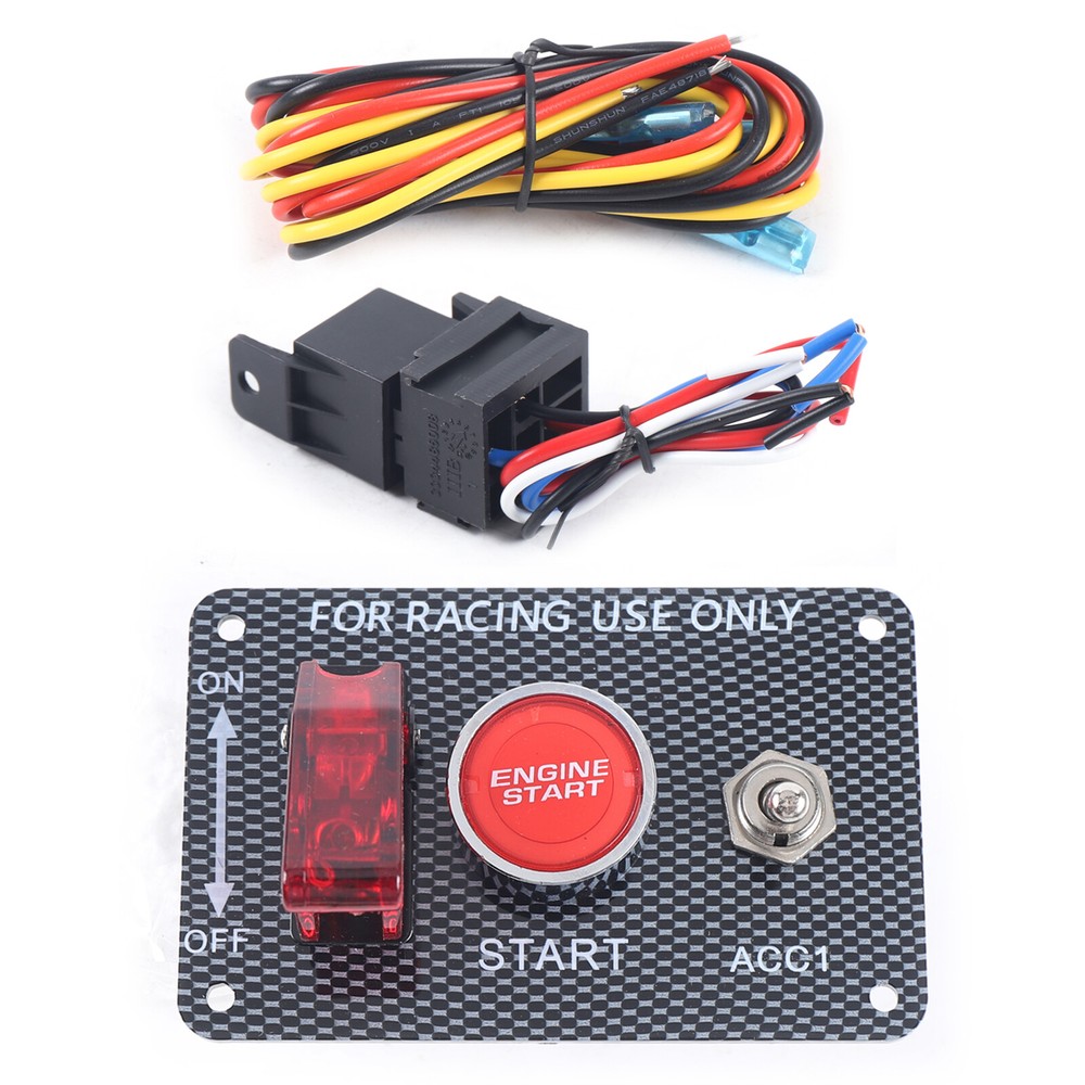 3-stage Ignition Accessory Engine Start Push Button Switch Panel 12V Race Car US