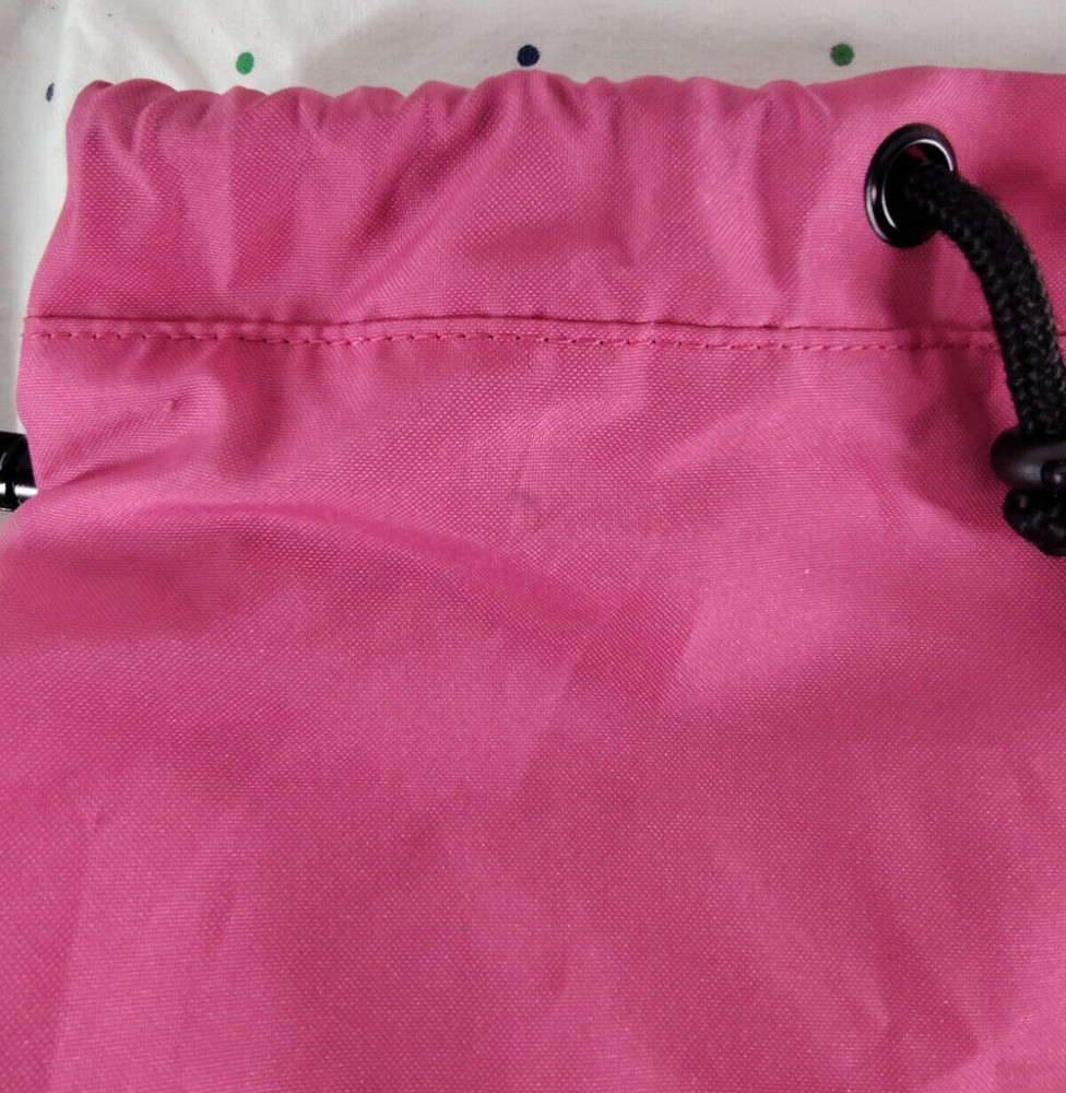 Puma Sport Athletic Round Drawstring Bag Backpack Pink/Black