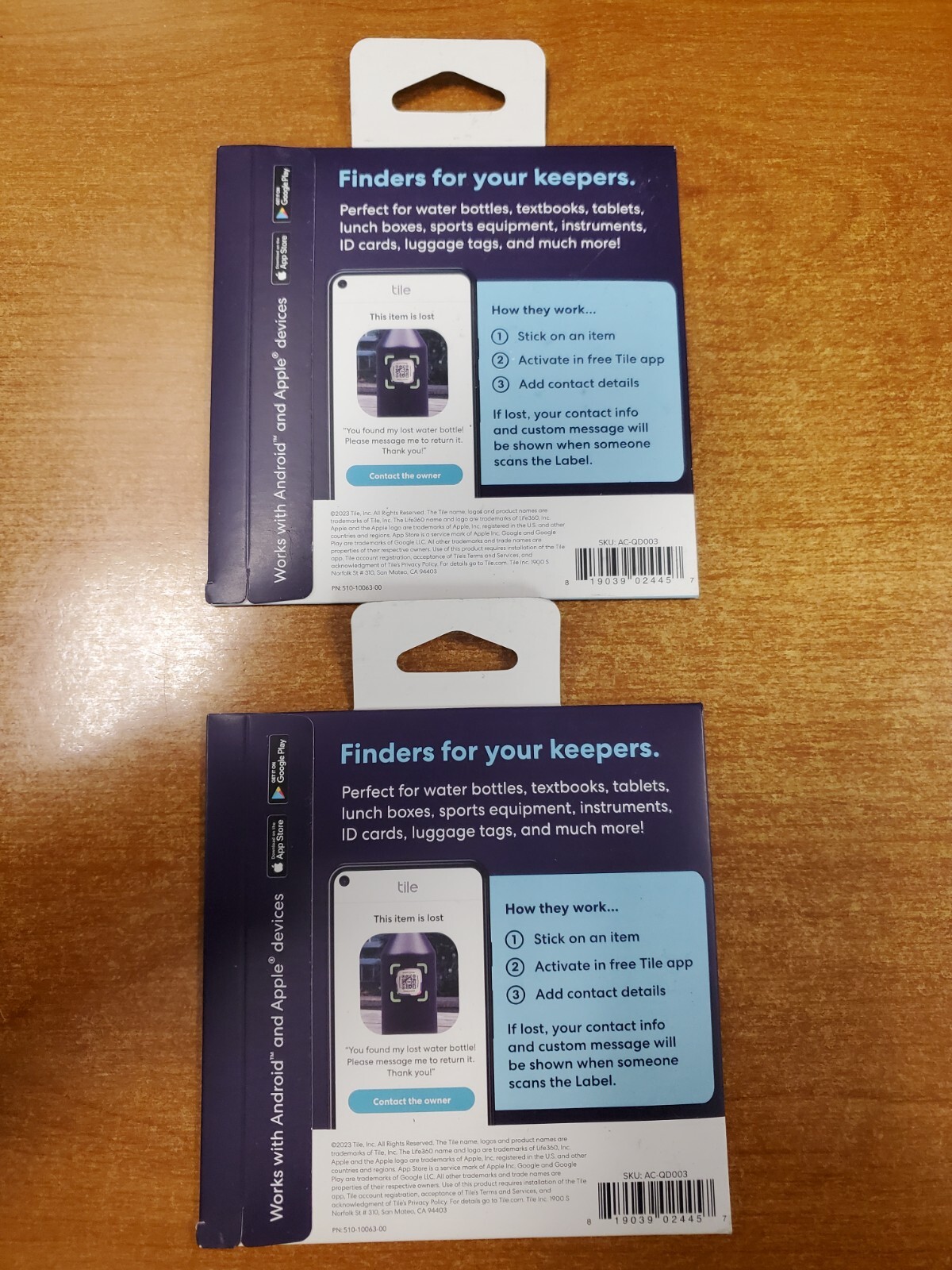 2 Packs of 15: Tile By Life 360 Lost & Found Labels (4457) NEW W1D