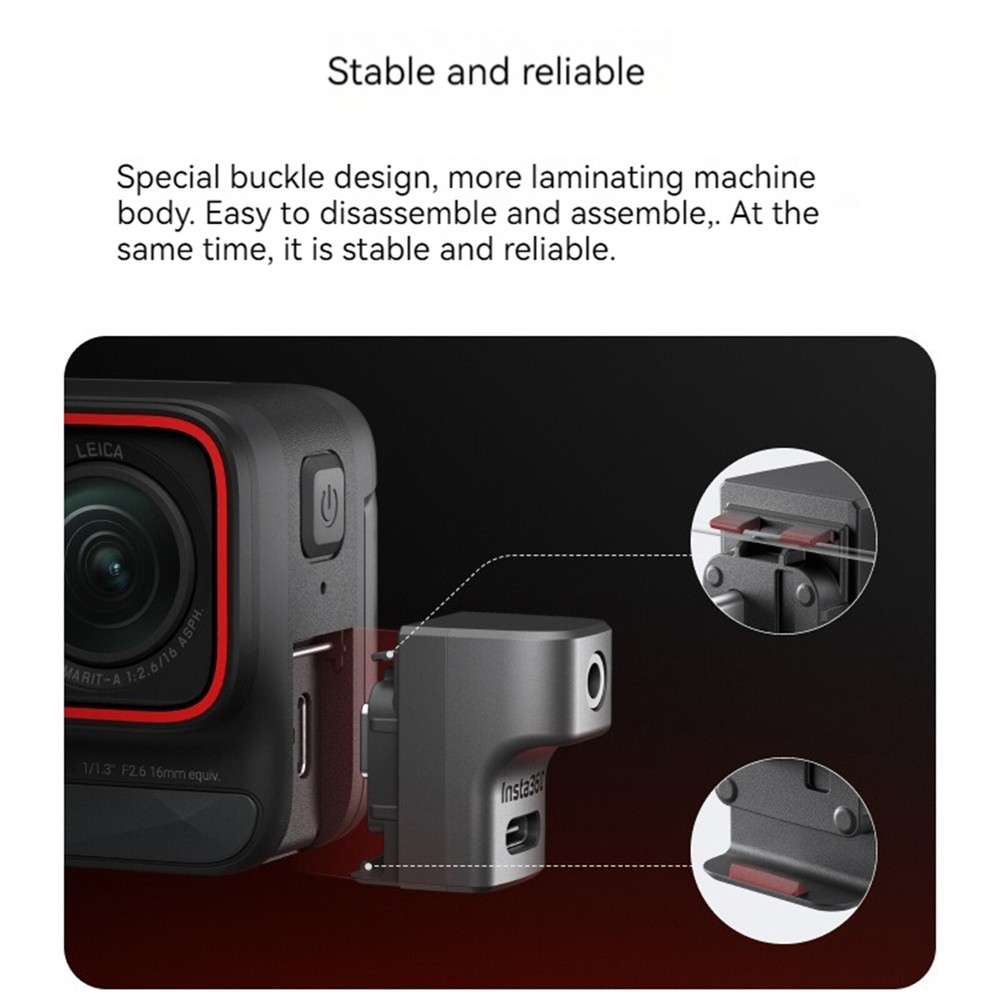 Audio Adapter Microphone Adapter For Insta360 Ace/Ace Pro Action Camera