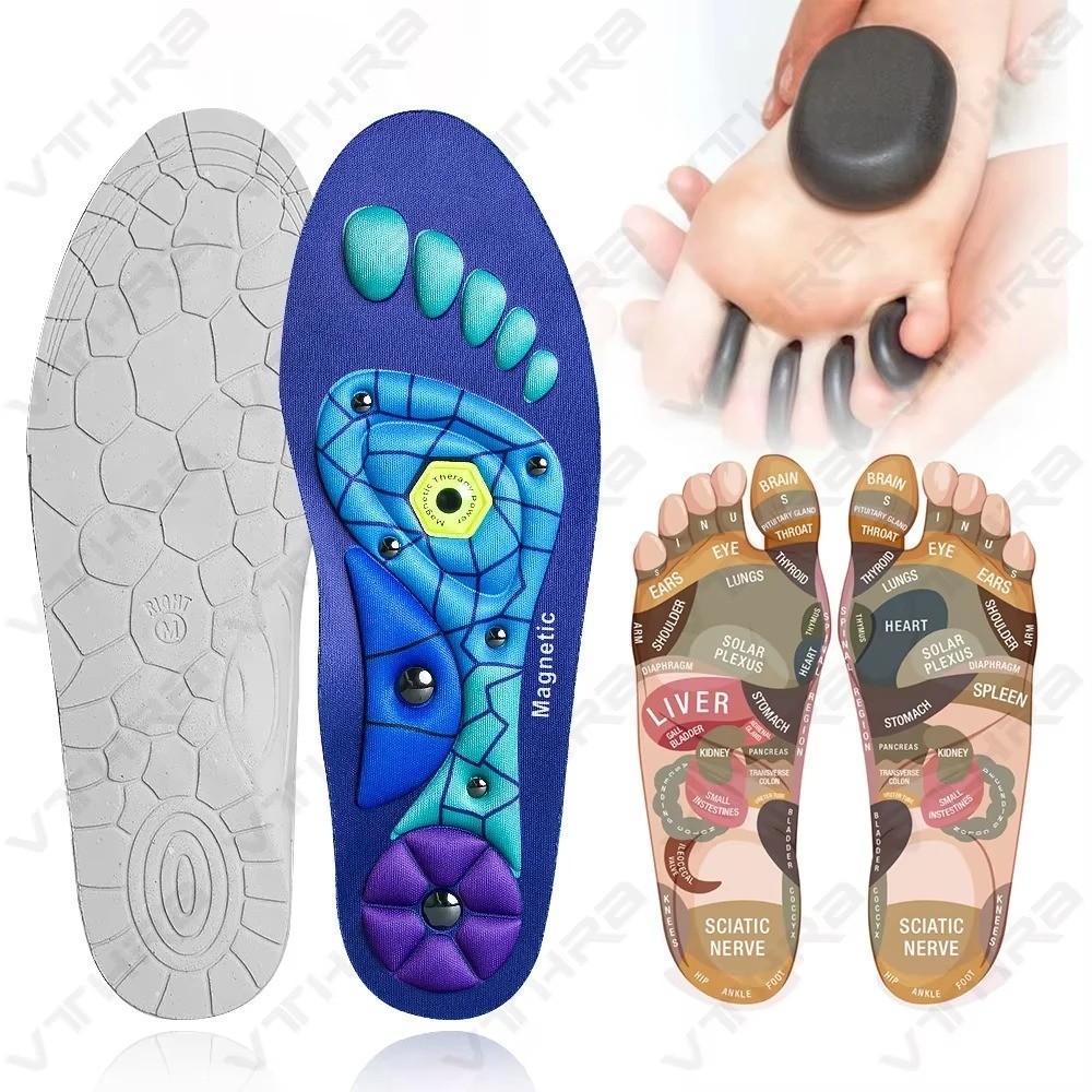 Akusoli Magnetic Acupressure shoe insoles, High Arch Support