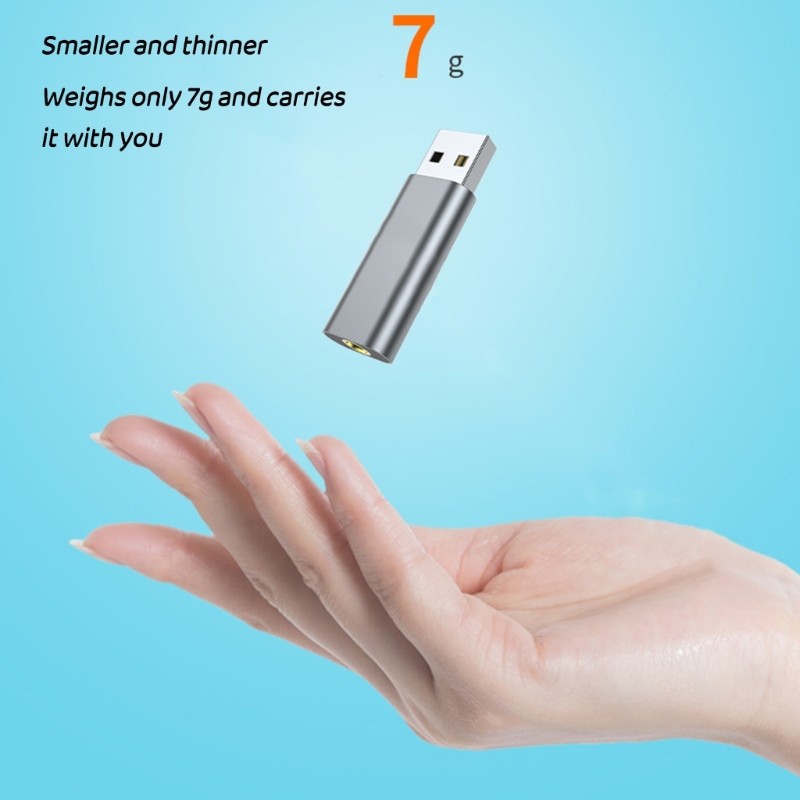 Portable USB Adapter USB to 3.5mm Jack Adapter for Computer Laptop