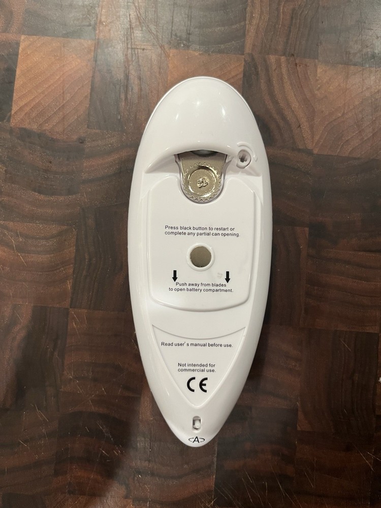 White Battery Operated Automatic Handheld Can Opener
