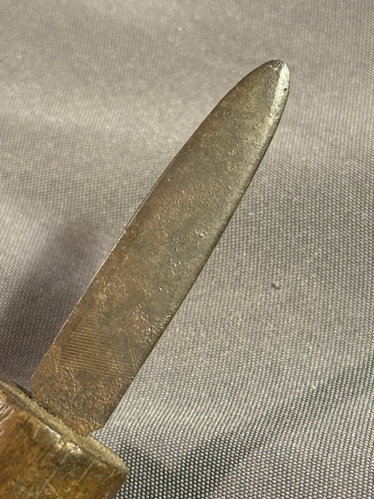 Antique Folk Art Rat Tail File Forged Knife Shank yankee ingenuity