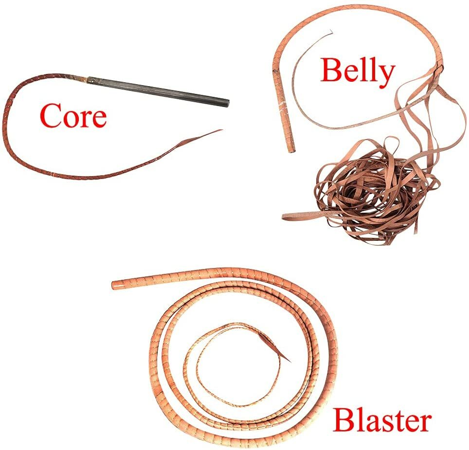 Kangaroo Hide Leather Bullwhip 04 to 16 Feet Long 16 Plaits Indiana Jones Whip