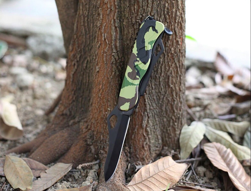 Folding Army Military Pocket Survival Bug Out Bush Knife Blade Multi Function