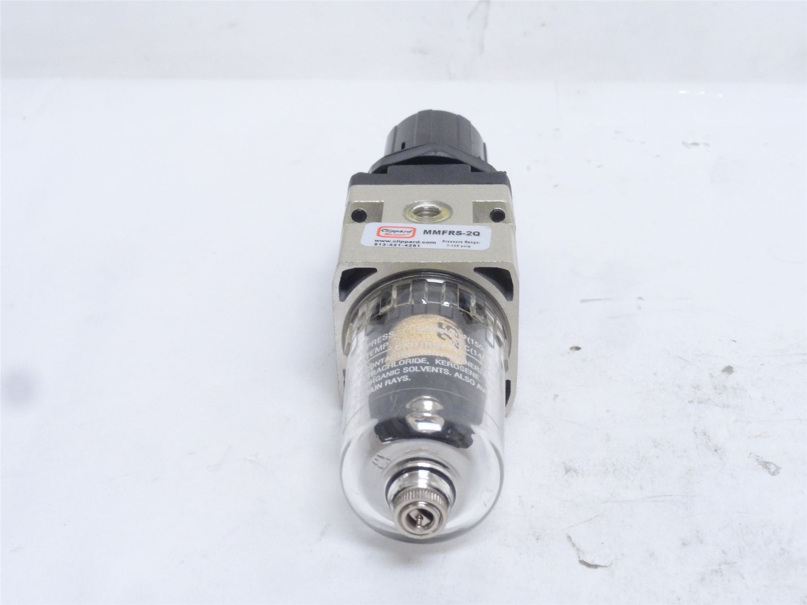248591 New In Box; Clippard MMFRS-2Q Stacking Filter-Regulator 1/4NPT; 7-125PSI