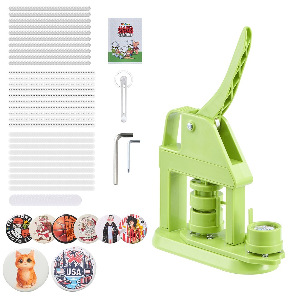 Uimoso Button Maker Machine with 1.26 in Mold and 500 Button Components