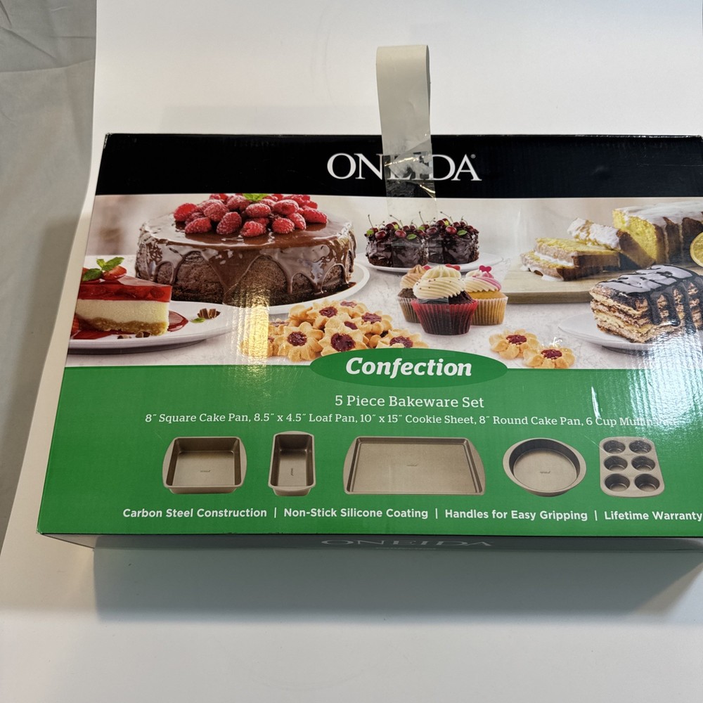 Oneida Confection 5 Piece Bakeware Set New