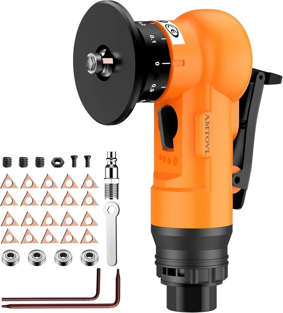 Pneumatic Chamfering Tool - Mini Air Chamfer Tool with 10 C-Angle & 10 R-Angl...