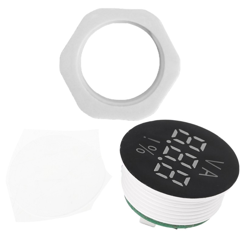 Round Digital Voltmeter Voltage Meter Voltage Gauge Meter 2/3 Wires Connection