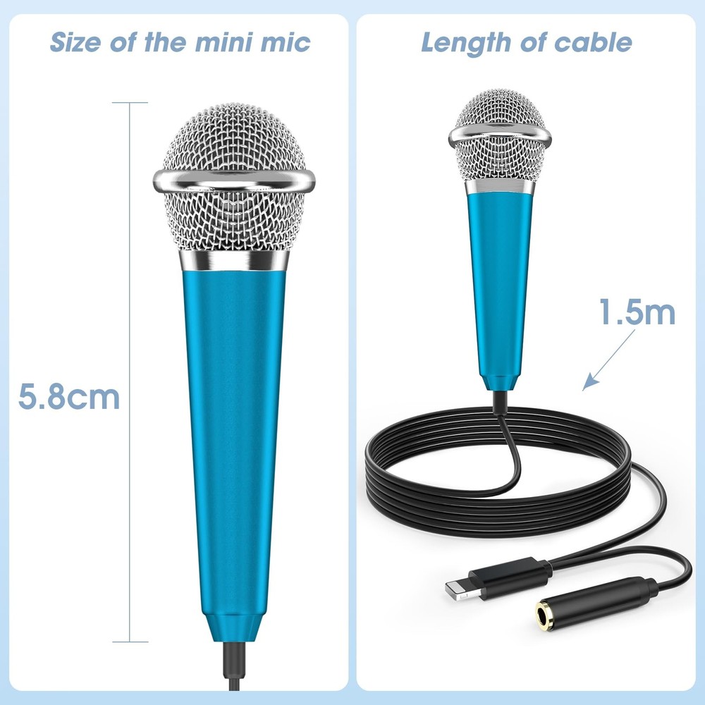 Mini Microphone for iPhone iPad Small ASMR Tiny Microphone for Voice Video Re...