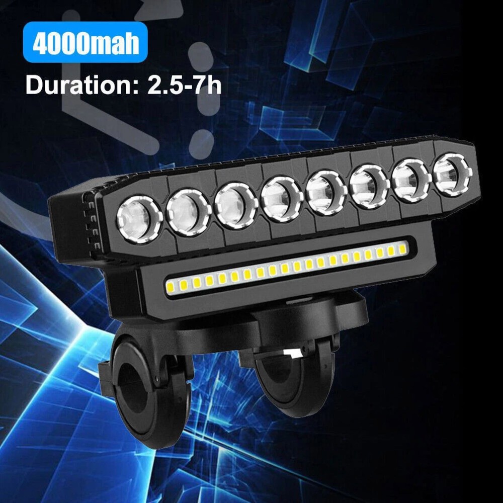Bicycle Front Headlight Super Bright LED Bike Light Featuring 8 LED beads