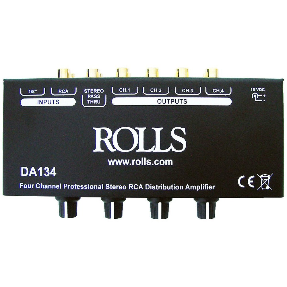 Rolls DA134 4-Channel RCA Distribution Amplifier w/3.5mm Inp