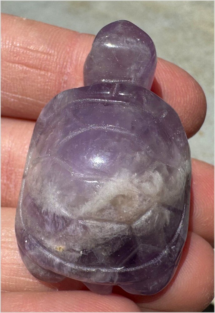Chevron Amethyst TURTLE Totem - Slow down & Enjoy Life!