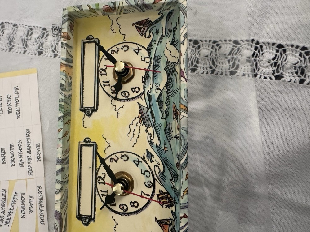 Authentic Models 3 Clocks in a Box Desk Clock Multicolor Nautical Quartz Battery