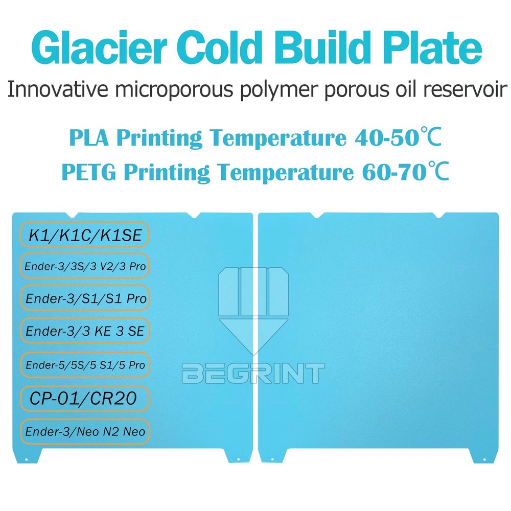 Cold Plate For Bambu Lab For Creality Anycubic Elegoo Centauri Carbon Heat Bed