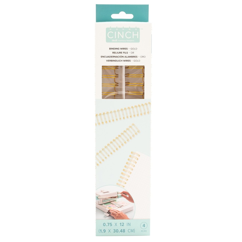 We R Cinch Wires .75" 4/Pkg-Gold