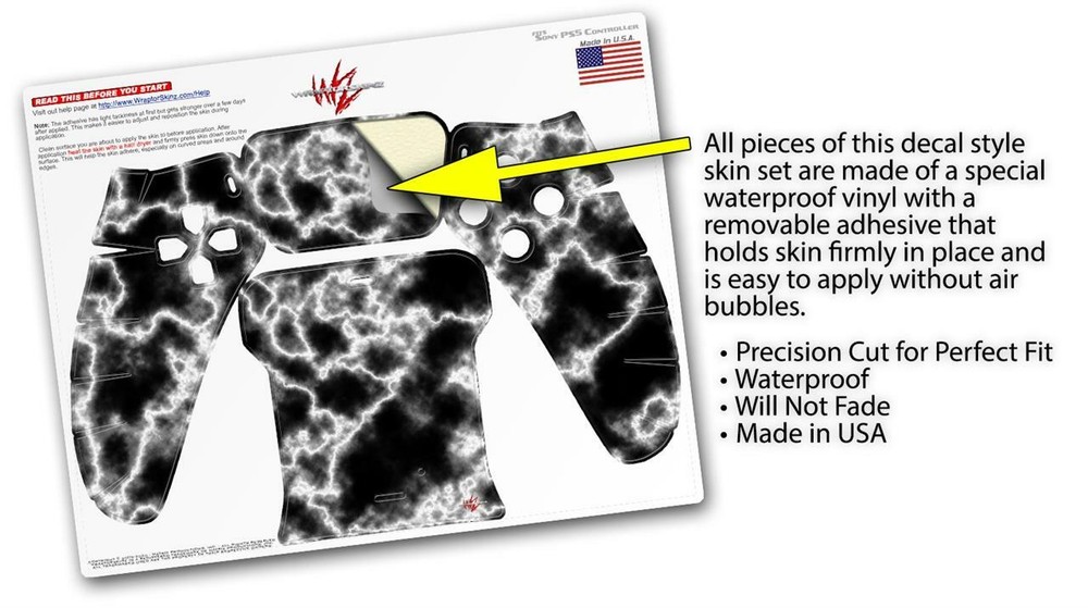 Skin Sony PS5 Controller Electrify White