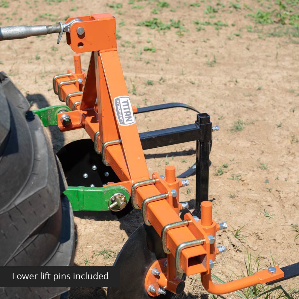 Titan Attachments Orange 60" Adjustable Disc Bedder, Category 1, 3 Point QH1