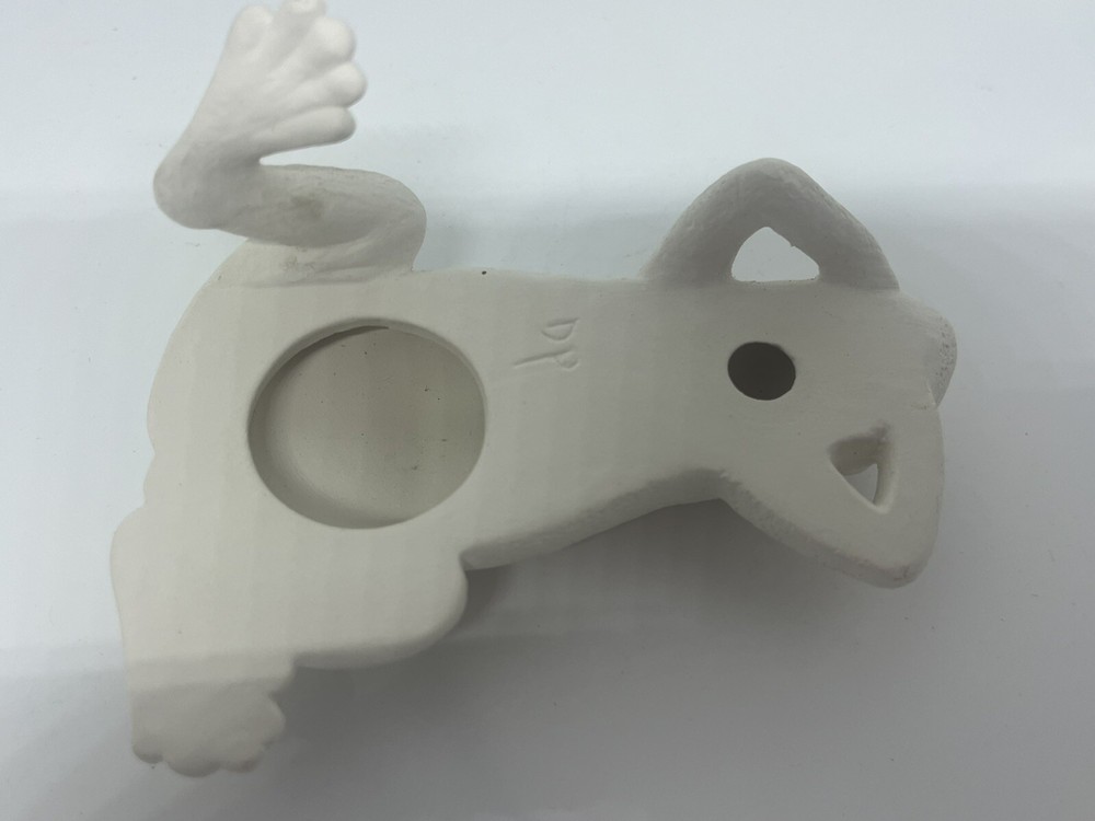 Sleeping Frog Ceramic Bisque Shelf Sitter Ready to Paint