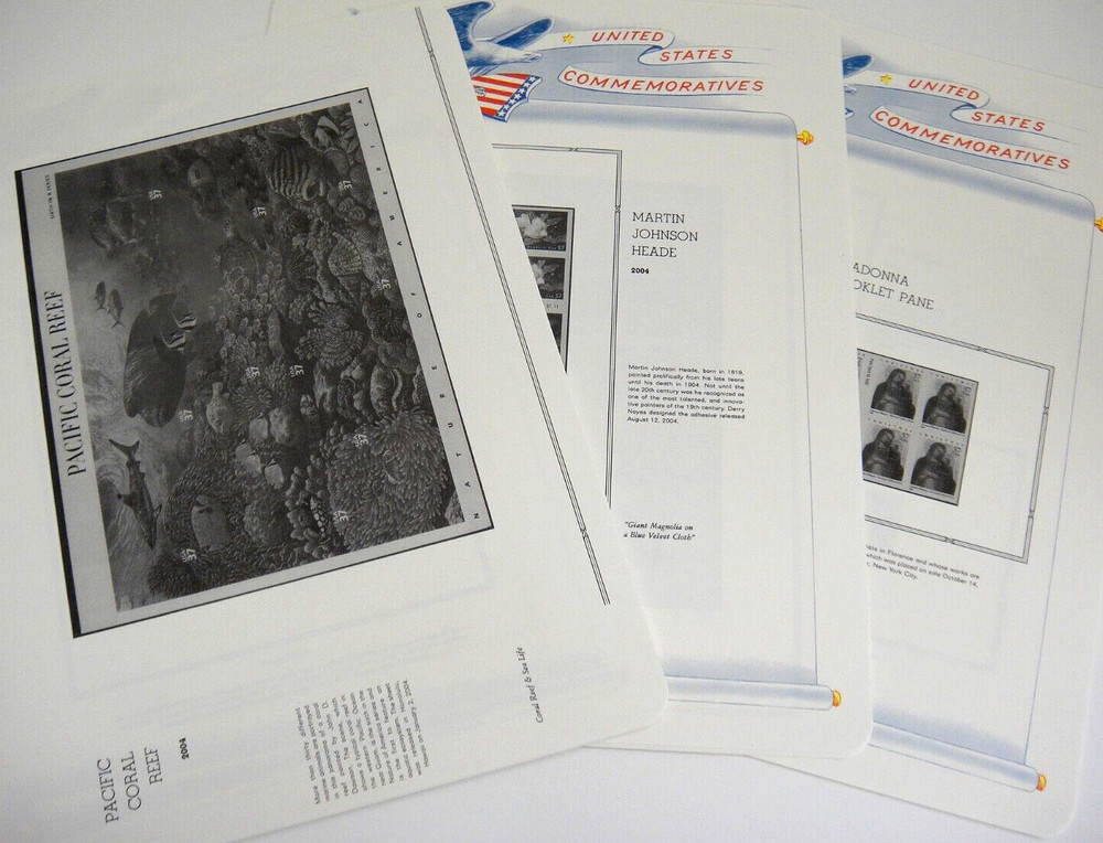 White Ace 2004 U.S. Commemorative Plate Blocks Simplified Supplement PB-56s NOS