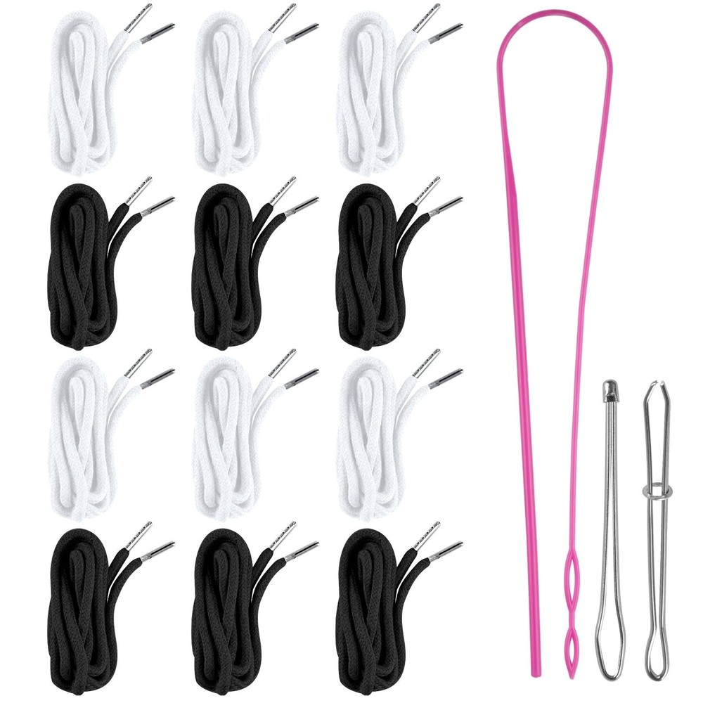 BEVTEE 12 Pcs Drawstring Cord, 60 Inch Hoodie String Replacement, Draw String...