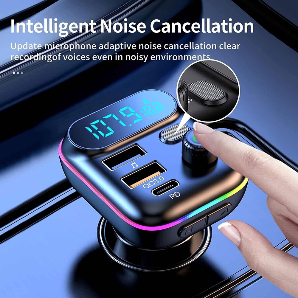 USB Car Adapter FM Transmitter Bluetooth AUX Radio Handsfree MP3 Music Player