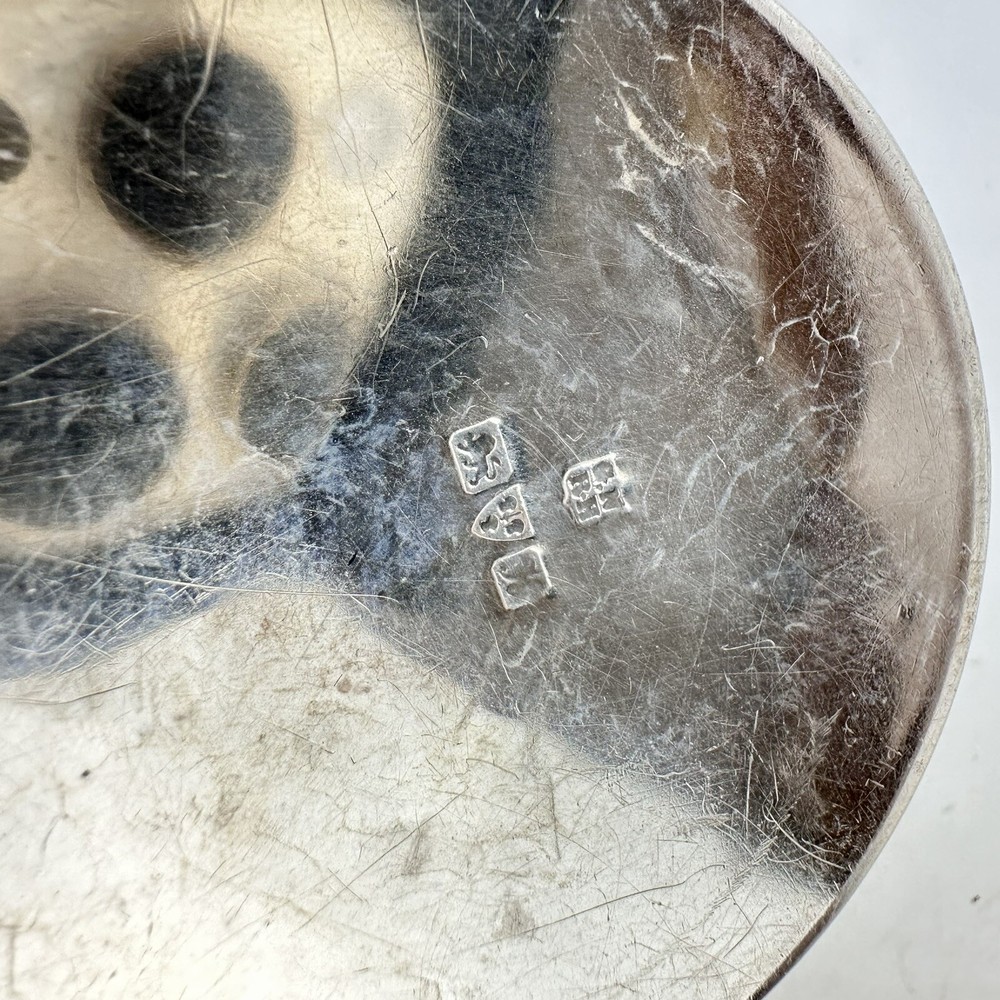 Antique Solid Silver Circular Box Nathan & Hayes 1908 8cm