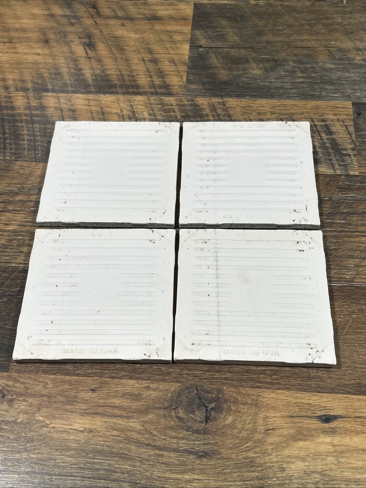 4 pcs American Olean Crystal Cornflower 321 square Ceramic Tile 4-1/4"